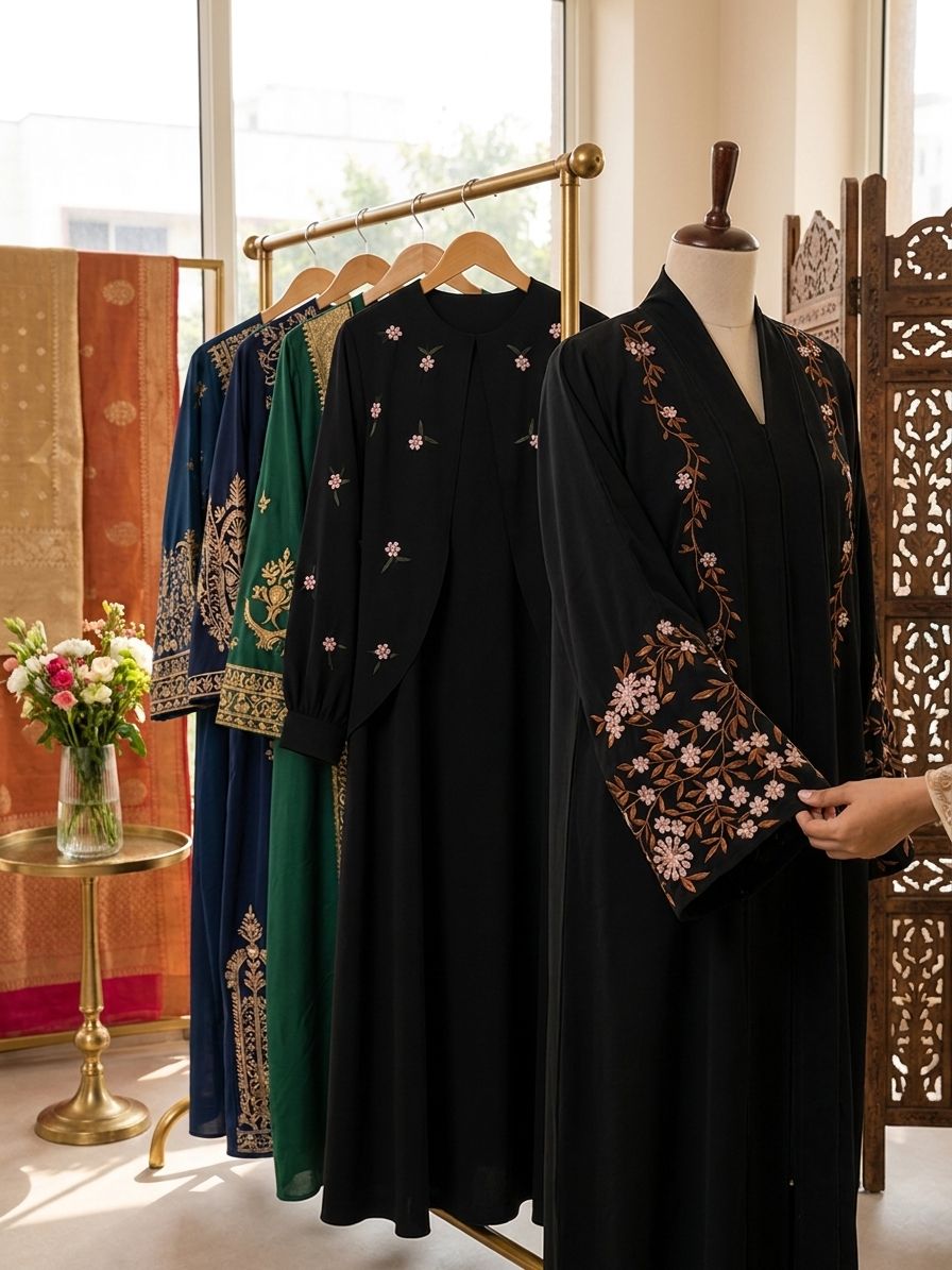 Best 10 embroidered abaya designs to buy online in India (2026)